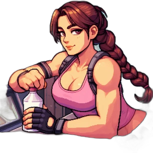 weapon, bottle, staff, pixel art transparent PNG cut-out