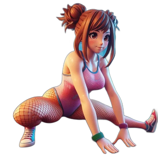 pixel art, concept art, anime, 3d render transparent PNG cut-out