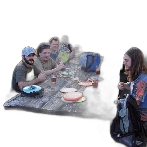 staff, food, umbrella, bottle transparent PNG cut-out