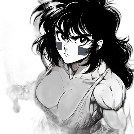 face, dress, weapon, dragon transparent PNG cut-out
