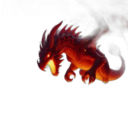 dragon, creature, animal, staff transparent PNG cut-out