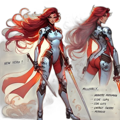 concept art, comic book art, fantasy art, anime transparent PNG cut-out