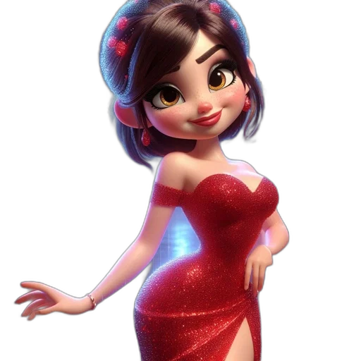 dress, 3d render, cartoon, concept art transparent PNG cut-out