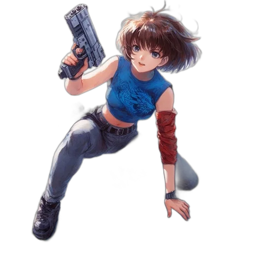 weapon, jacket, robot, concept art transparent PNG cut-out