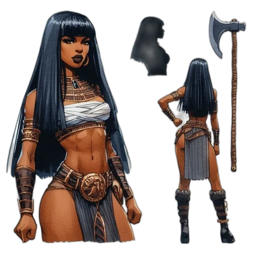 concept art, fantasy art, comic book art, 3d render transparent PNG cut-out