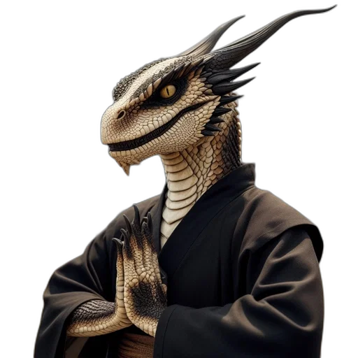 dragon, animal, staff, creature transparent PNG cut-out