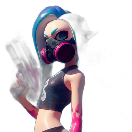 mask, weapon, concept art, watercolor transparent PNG cut-out