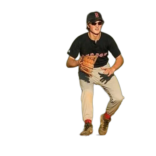 staff, baseball, player, wearing transparent PNG cut-out