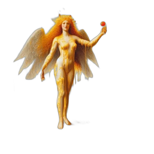 3d render, concept art, fantasy art, golden transparent PNG cut-out