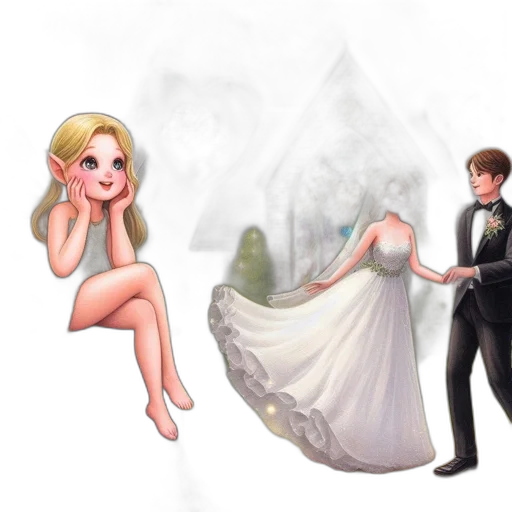 dress, concept art, fantasy art, pixel art transparent PNG cut-out