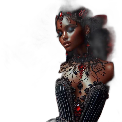 dress, concept art, fantasy art, 3d render transparent PNG cut-out