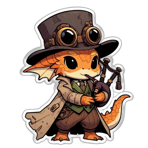 staff, hat, dragon, pixel art transparent PNG cut-out