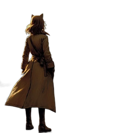 jacket, dress, staff, mask transparent PNG cut-out
