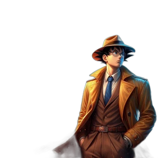 hat, jacket, umbrella, staff transparent PNG cut-out