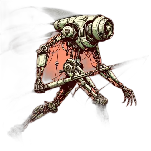 robot, weapon, staff, sword transparent PNG cut-out