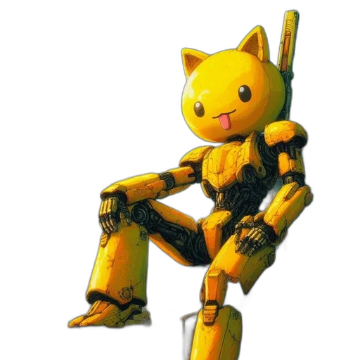 robot, animal, weapon, staff transparent PNG cut-out