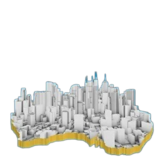 building, crown, 3d render, concept art transparent PNG cut-out