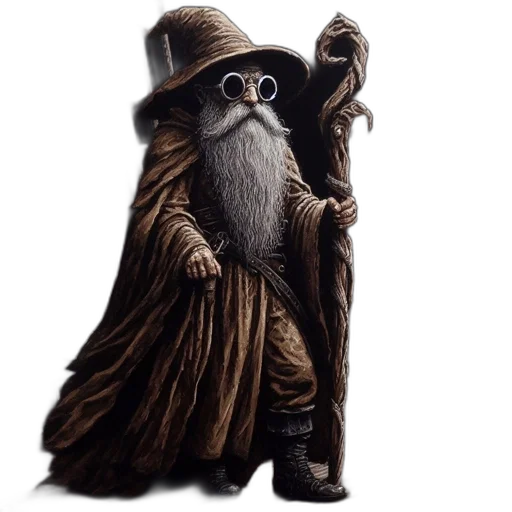 staff, creature, mask, fantasy art transparent PNG cut-out