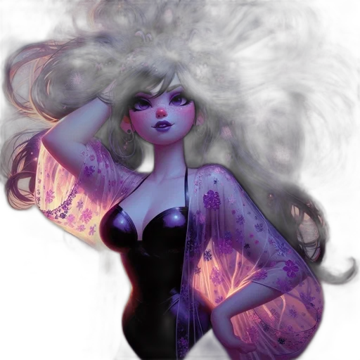 hair, fantasy art, concept art, comic book art transparent PNG cut-out