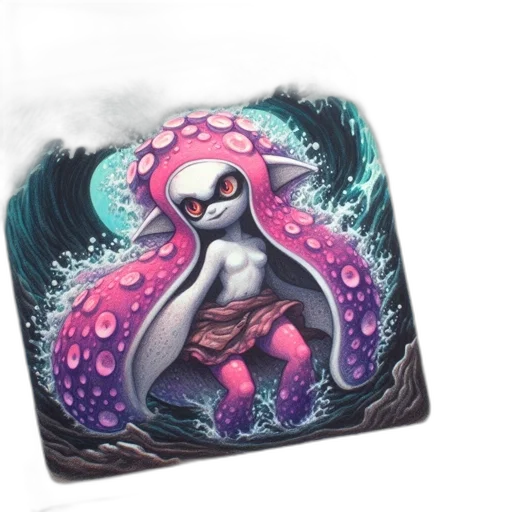 creature, jacket, dress, concept art transparent PNG cut-out