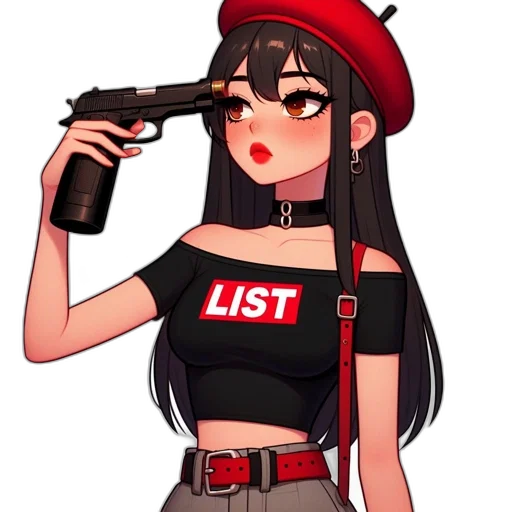 staff, hat, weapon, jacket transparent PNG cut-out