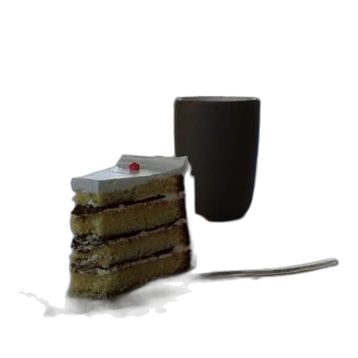 food, 3d render, slice, cake transparent PNG cut-out