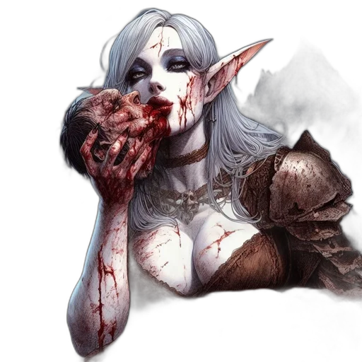 face, fantasy art, concept art, comic book art transparent PNG cut-out
