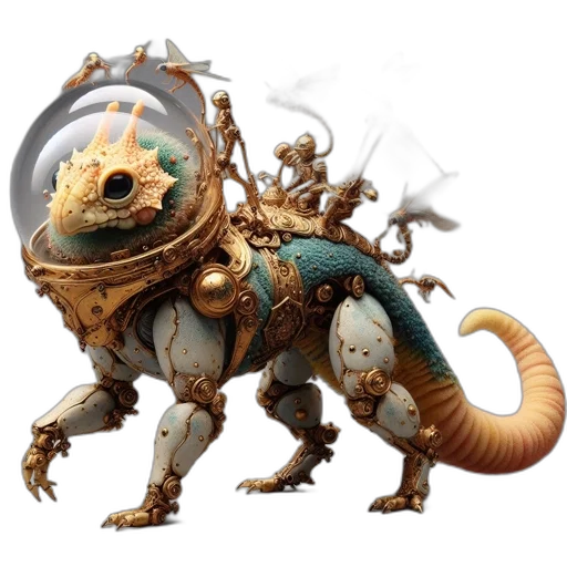 dragon, creature, robot, animal transparent PNG cut-out