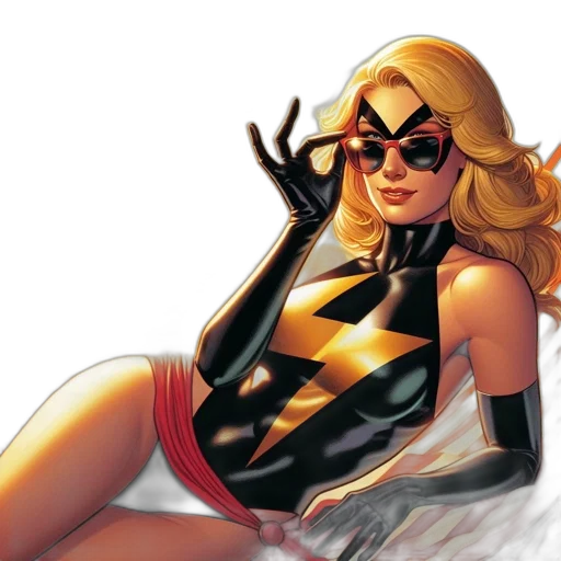 comic book art, concept art, female, superhero transparent PNG cut-out