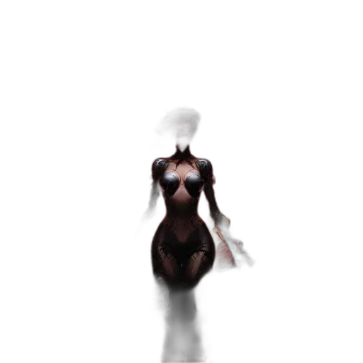 dress, hair, creature, robot transparent PNG cut-out