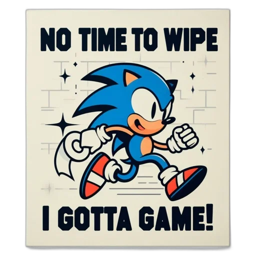 pixel art, vaporwave, sonic, hedgehog transparent PNG cut-out