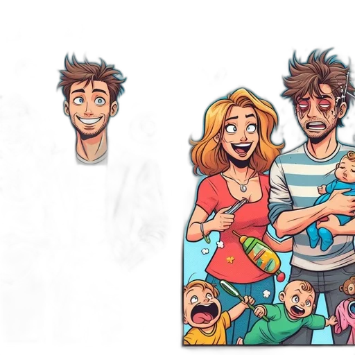 concept art, comic book art, cartoon, watercolor transparent PNG cut-out