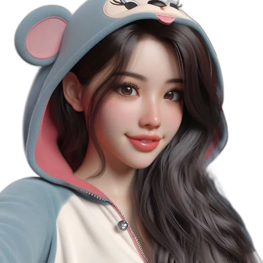 face, photorealistic, fantasy art, 3d render transparent PNG cut-out