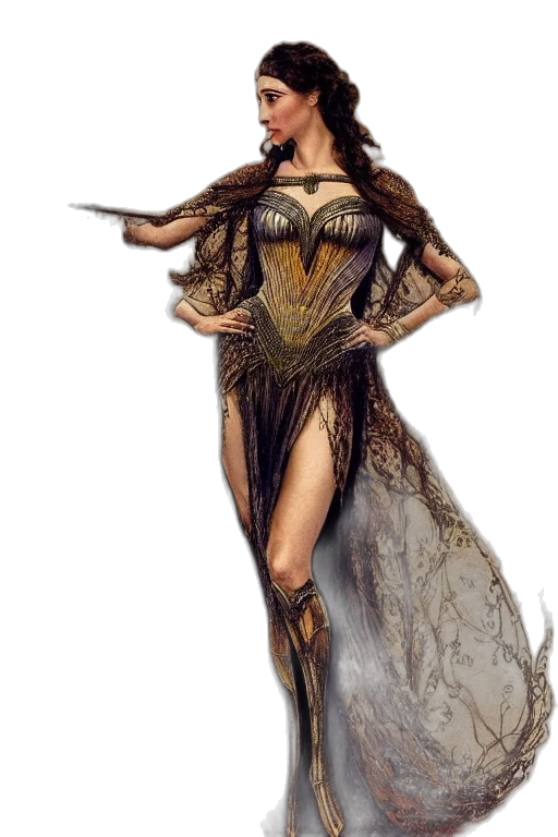 dress, fantasy art, concept art, comic book art transparent PNG cut-out