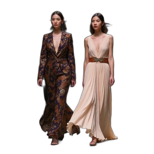 dress, earth tones, golden, dark transparent PNG cut-out