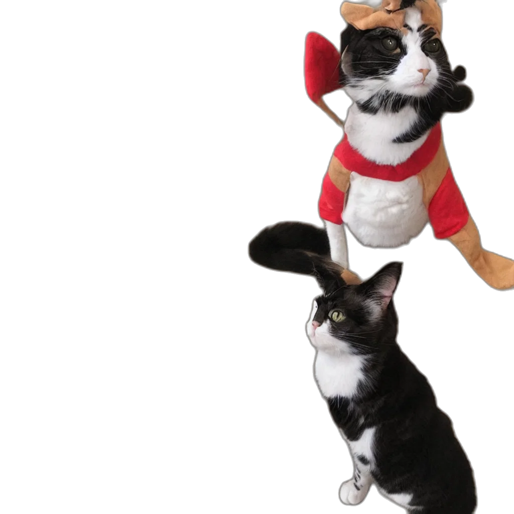 staff, animal, hat, 3d render transparent PNG cut-out