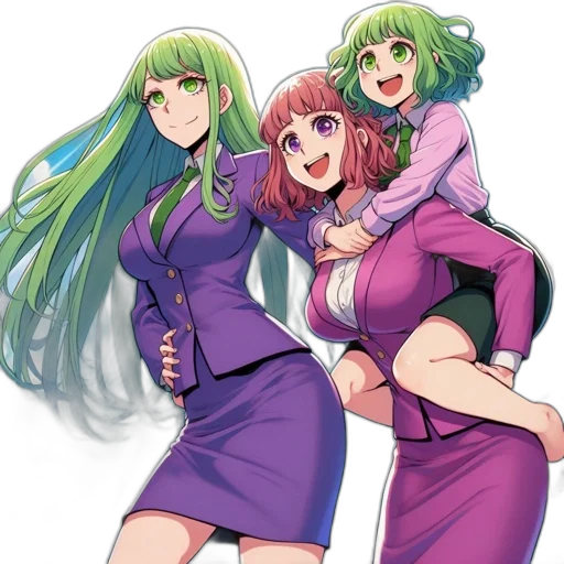dress, staff, anime, concept art transparent PNG cut-out