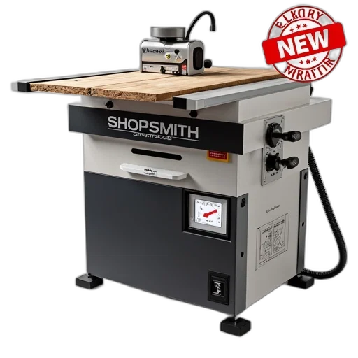 modern, electric-powered, woodworking, machine transparent PNG cut-out