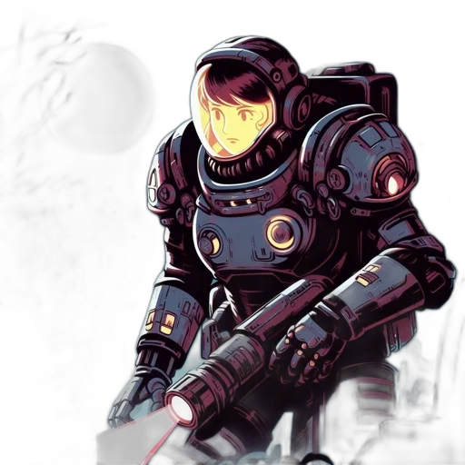 robot, staff, weapon, concept art transparent PNG cut-out