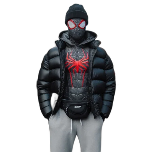 jacket, mask, 3d render, concept art transparent PNG cut-out