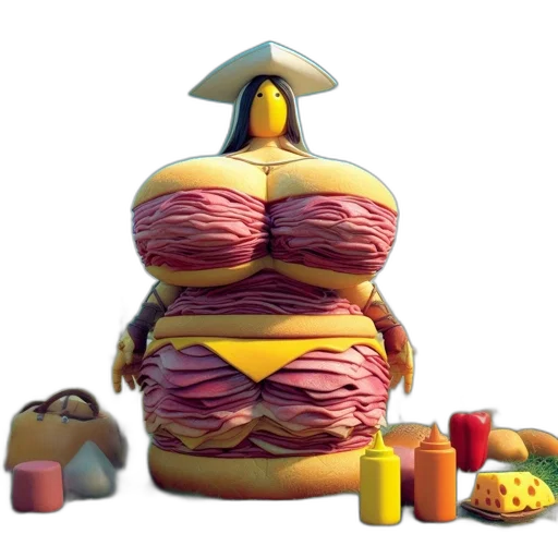 food, dress, hat, robot transparent PNG cut-out