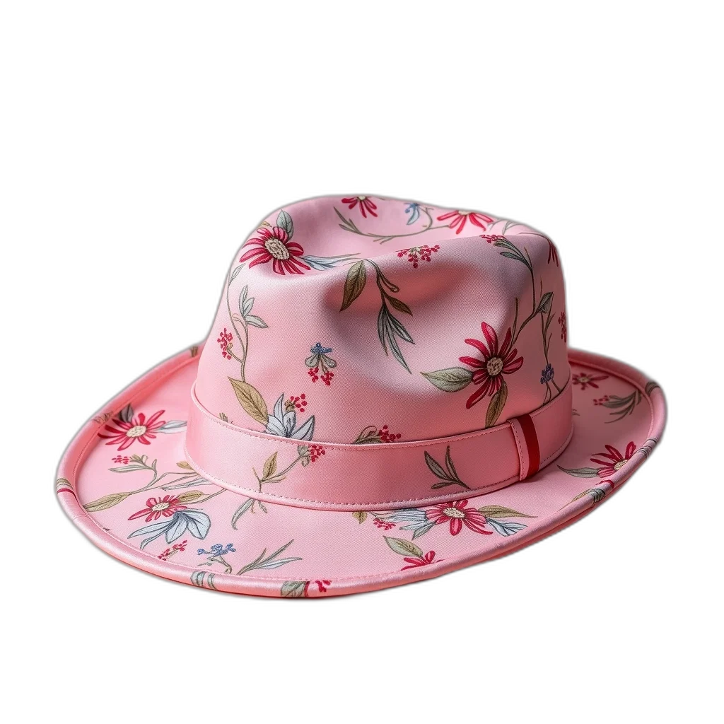 hat, crown, flower, 3d render transparent PNG cut-out