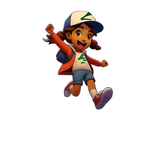 hat, staff, 3d render, pixel art transparent PNG cut-out