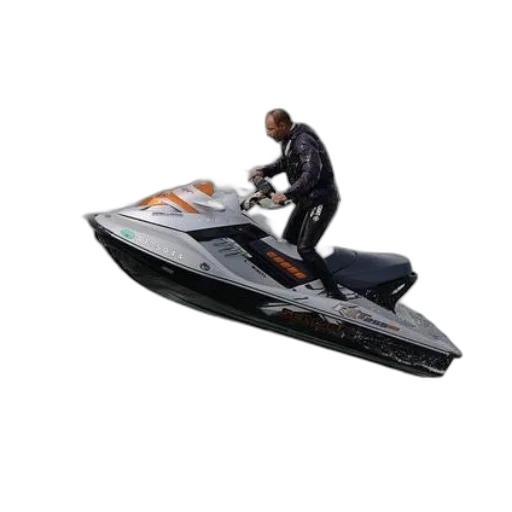 3d render, man, wetsuit, riding transparent PNG cut-out