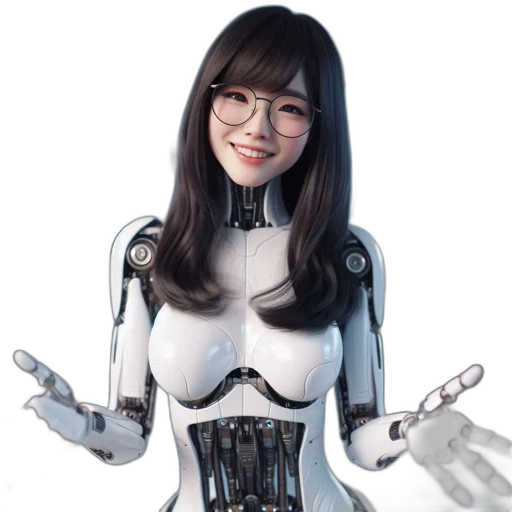 robot, dress, cyberpunk, concept art transparent PNG cut-out