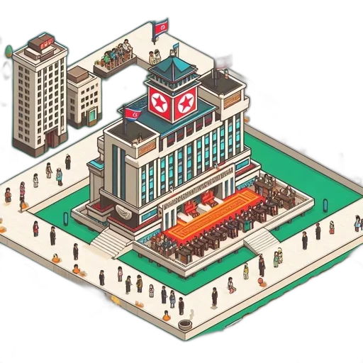 building, 3d render, pixel art, concept art transparent PNG cut-out