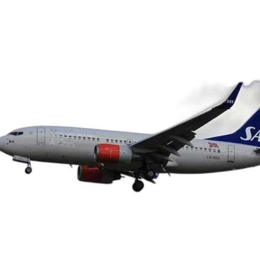 3d render, photorealistic, sas, airlines transparent PNG cut-out