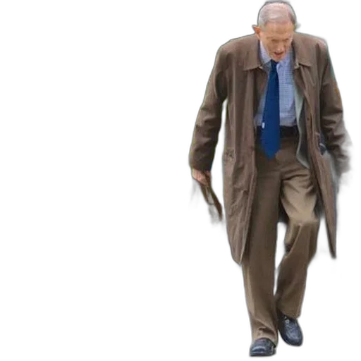 jacket, elderly, man, brown transparent PNG cut-out