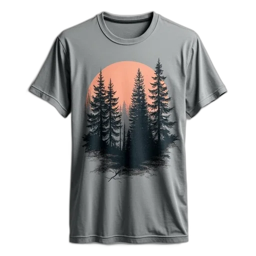 tree, forest, shirt, has transparent PNG cut-out