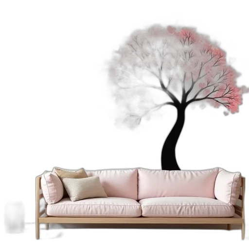 furniture, tree, photorealistic, 3d render transparent PNG cut-out